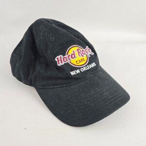 Hard Rock Cafe Hat Mens Black Adjustable New Orleans Tourist Souvenir Dad Cap Ge